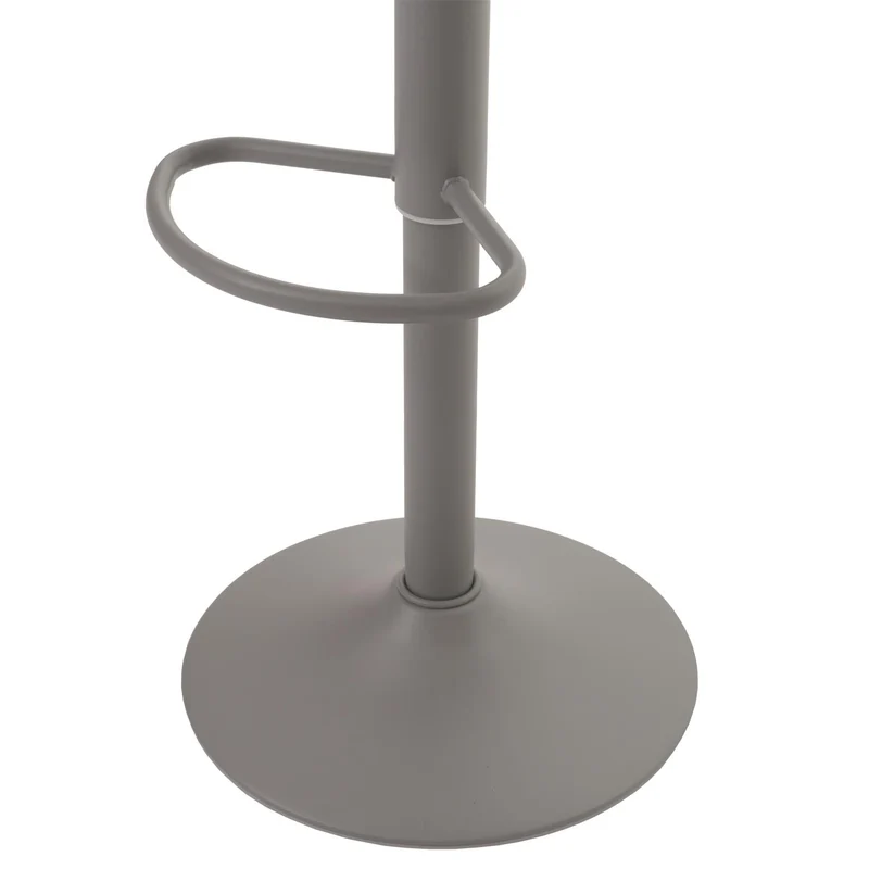 Lot de 2 tabourets de bar réglables pivotants avec repose pieds similicuir métal gris 04_0007473