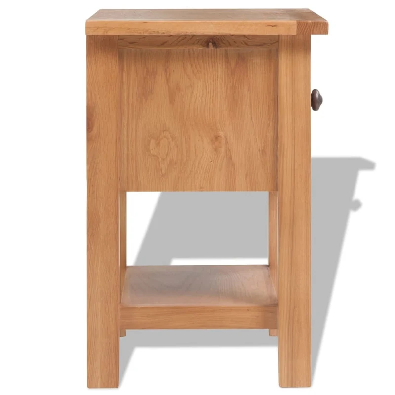 Lot de 2 tables de chevet avec tiroir et étagère 36 x 30 x 47 cm bois de chêne et MDF DEC034751