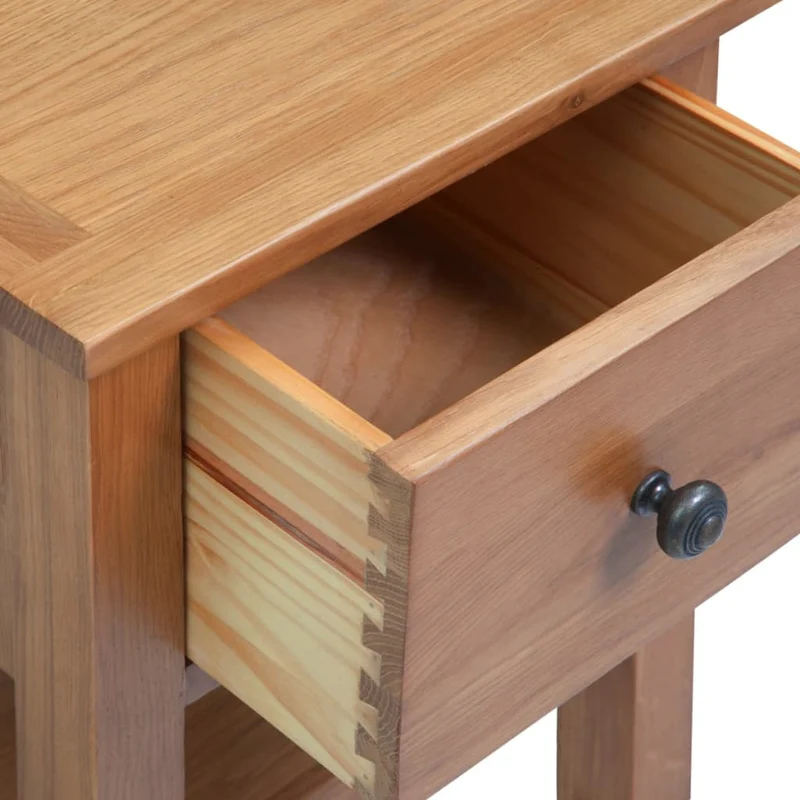 Lot de 2 tables de chevet avec tiroir et étagère 36 x 30 x 47 cm bois de chêne et MDF DEC034751