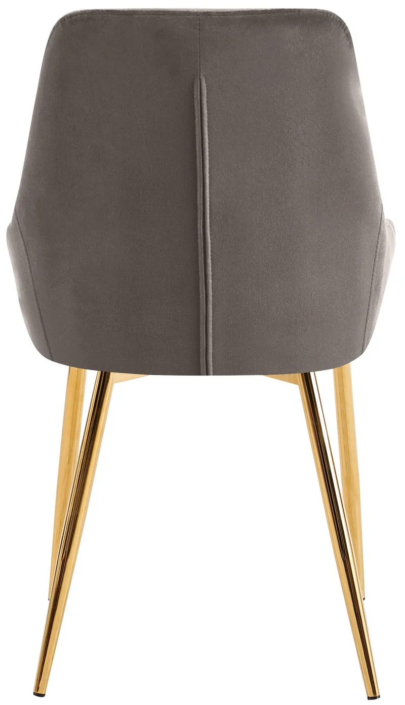 Lot de 2 chaises de salle à manger élégance confort design moderne en velours anthracite structure métallique doré 10_0007613