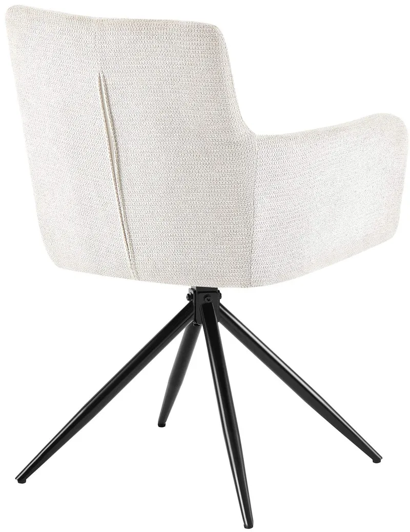Lot de 2 chaises de salle à manger en tissu Jonah Tissu crème 10_0007817