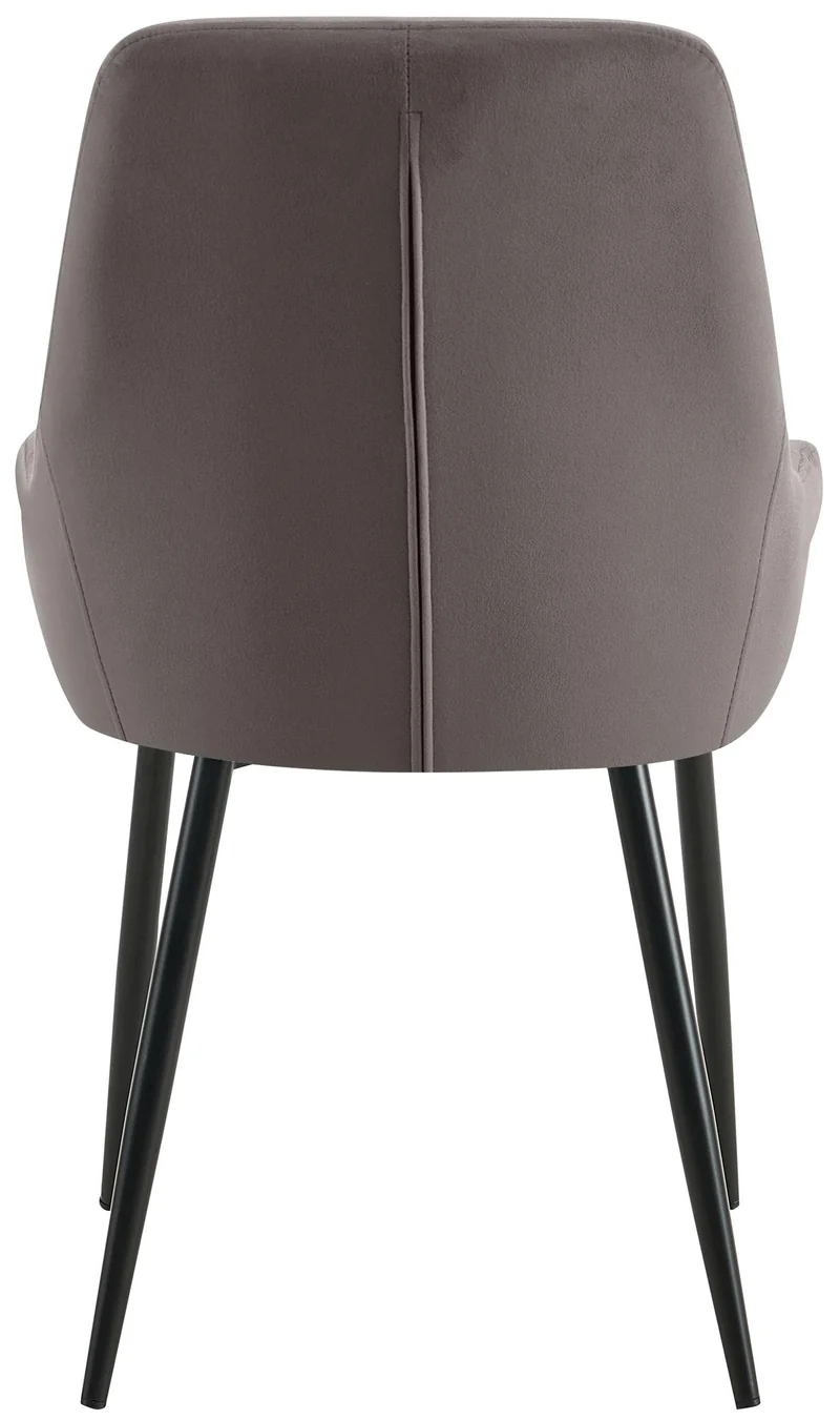 Lot de 2 chaises de salle à manger élégance confort design moderne en velours anthracite structure métallique noir 10_0007614