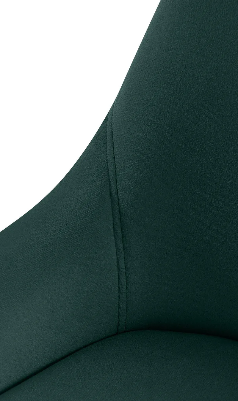 Lot de 2 chaises de salle à manger élégance confort design moderne en velours vert structure métallique noir 10_0007436