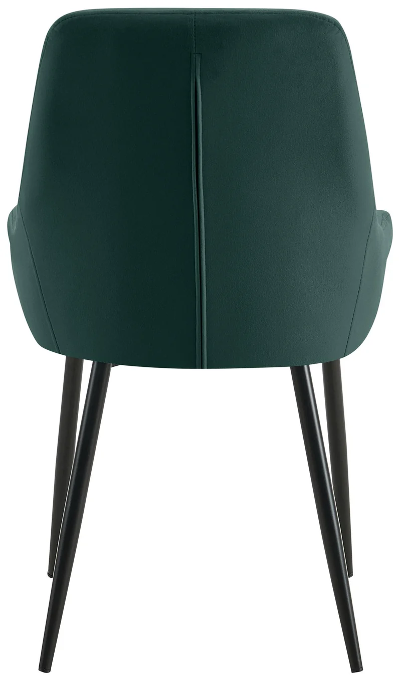 Lot de 2 chaises de salle à manger élégance confort design moderne en velours vert structure métallique noir 10_0007436