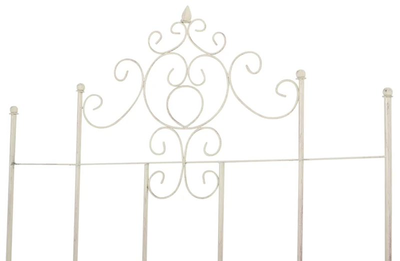 Lot de 2 treillis support pour plantes grimpantes métal crème vieilli 10_0003845
