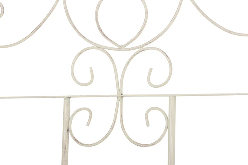 Lot de 2 treillis support pour plantes grimpantes métal crème vieilli 10_0003845