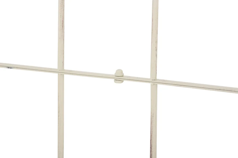 Lot de 2 treillis support pour plantes grimpantes métal crème vieilli 10_0003845