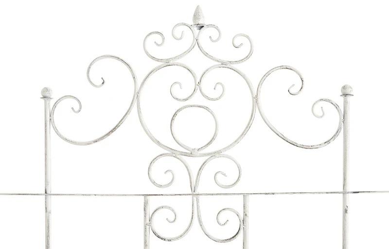 Lot de 2 treillis support pour plantes grimpantes métal blanc vieilli 10_0003842