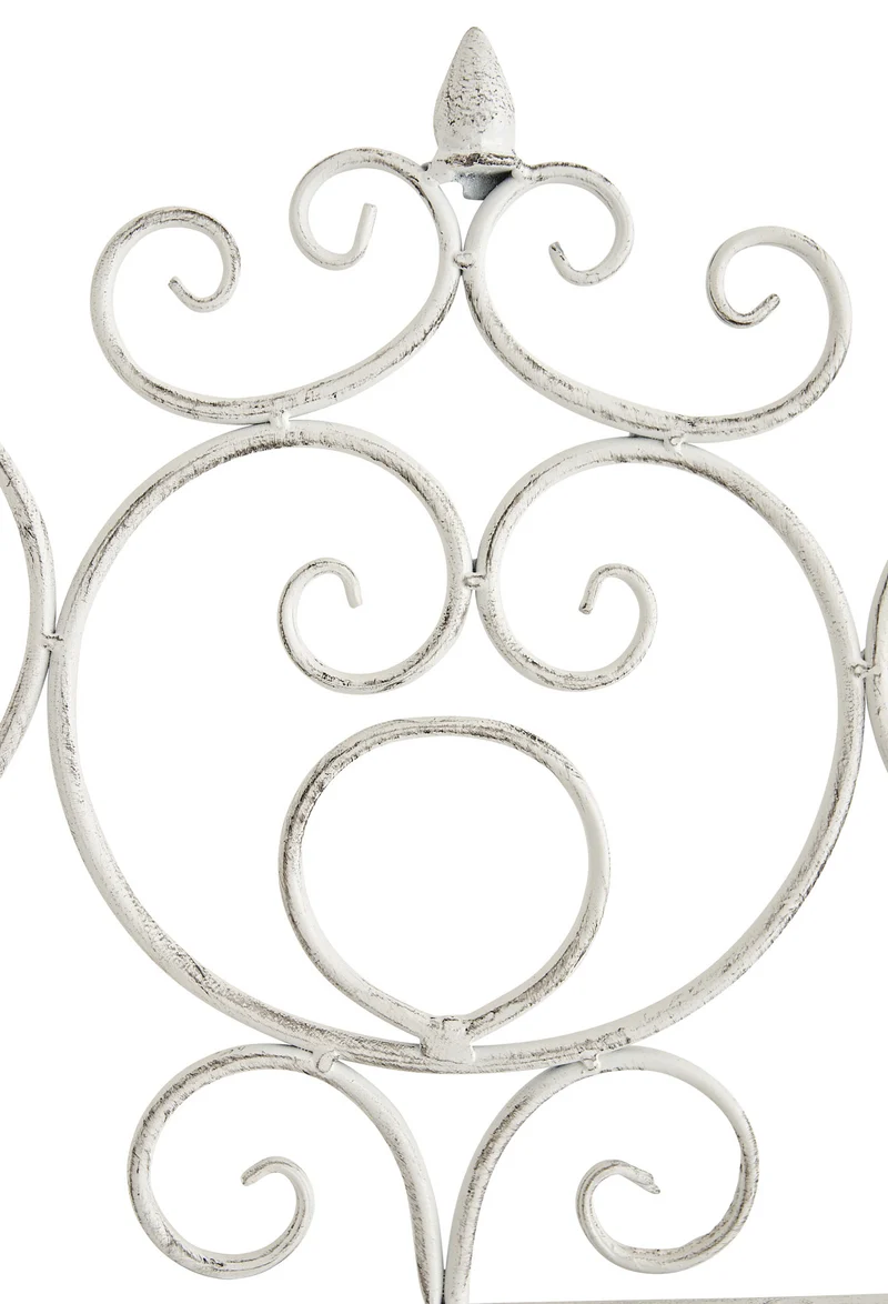 Lot de 2 treillis support pour plantes grimpantes métal blanc vieilli 10_0003842