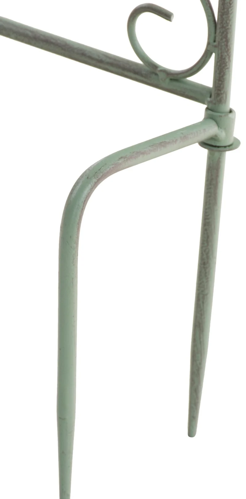 Lot de 2 treillis de jardin support pour plantes grimpantes 122x35 cm en métal vert vieilli 10_0003828
