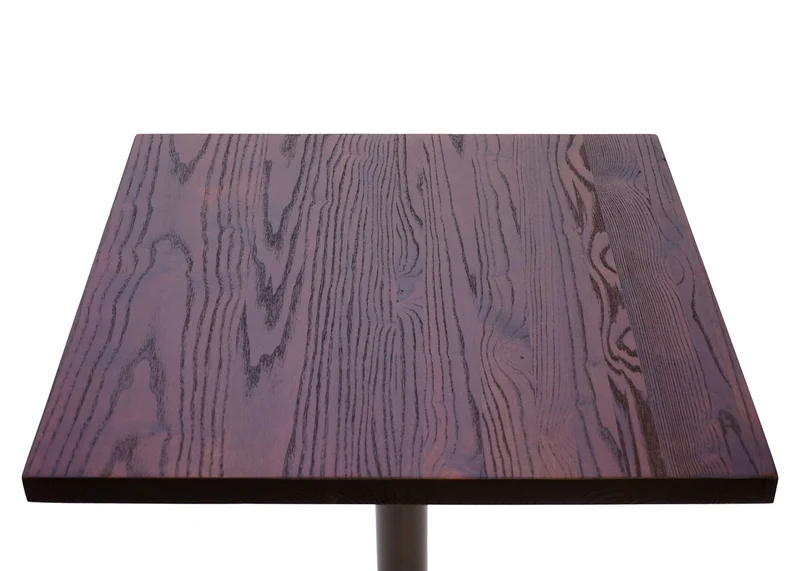 Table de bistro table de bar comptoir design industriel en bois d'orme 76 x 60 x 60 cm marron foncé 04_0008525