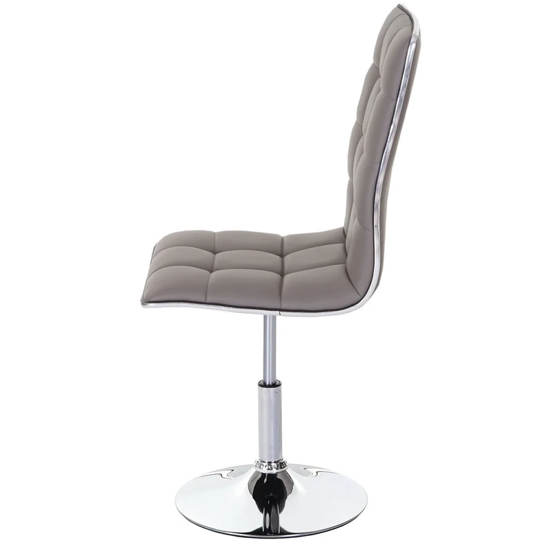 Lot de 2 chaises de salle à manger hauteur réglable en synthétique taupe CDS04094