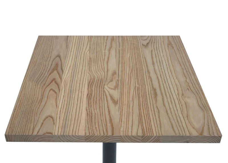 Table de bistro table de bar comptoir design industrielle en bois d'orme 76x60x60 cm marron clair 04_0008524