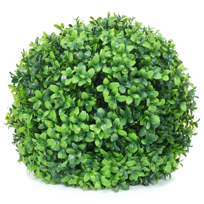 Boule de buis artificiel en forme de topiaire décoration intérieur ou extérieur diamètre 35 cm vert 04_0006011
