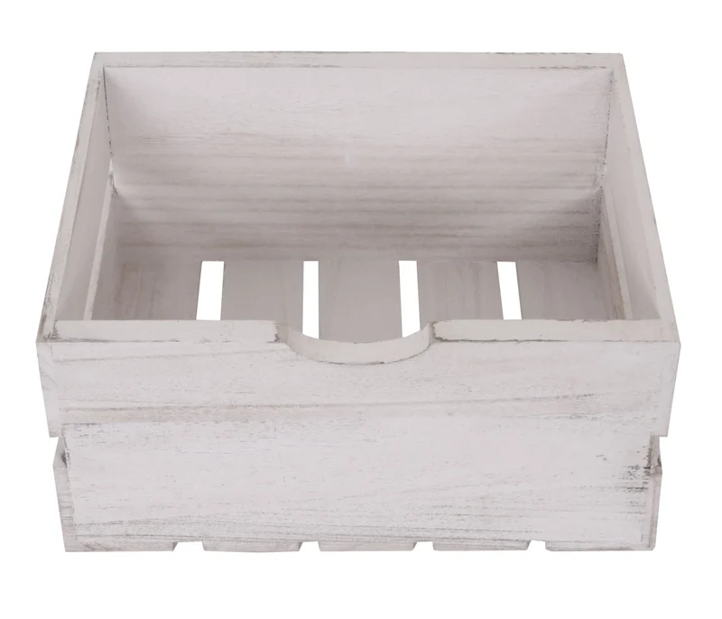 Commode à tiroirs petit meuble de rangement en bois style vintage 4 tiroirs 70x32x26cm blanc 04_0002487