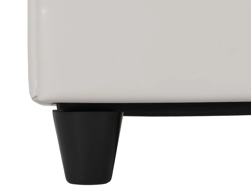Banc coffre de rangement XXL avec assise rembourrée 180 cm cuir et similicuir blanc 04_0005872