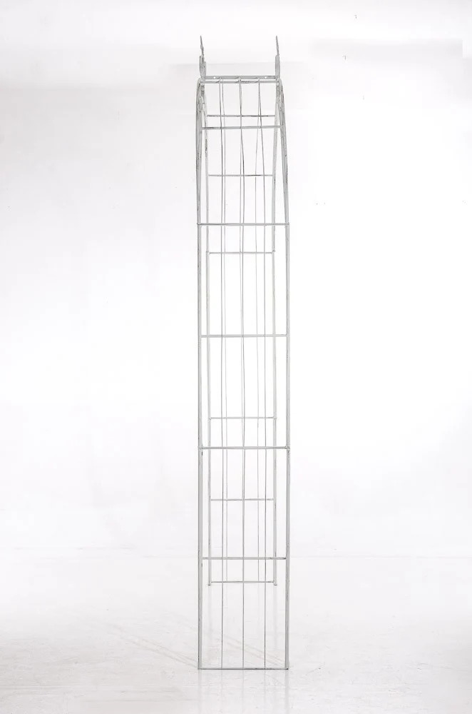 Arche à rosiers pour jardin revêtue de fer hauteur 260 cm blanc vieilli MDJ10117
