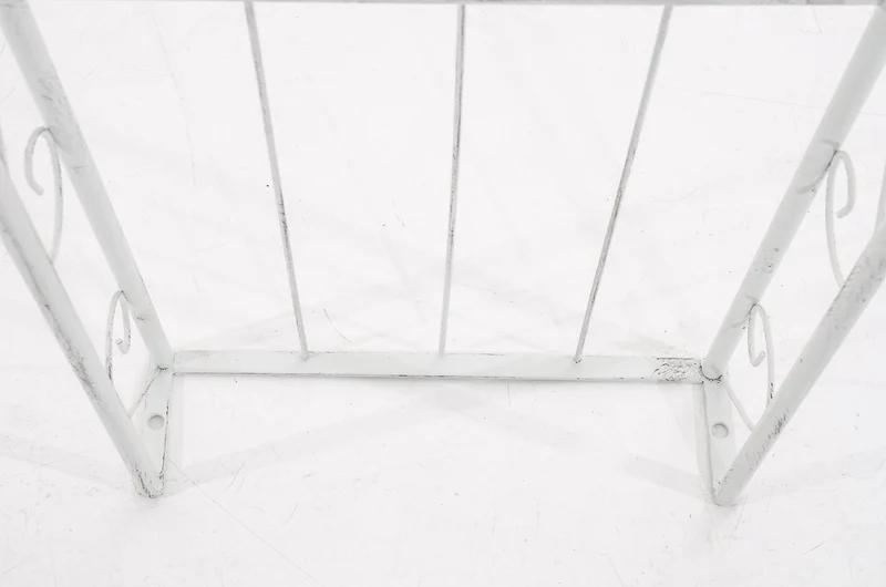 Arche à rosiers pour jardin revêtue de fer hauteur 260 cm blanc vieilli MDJ10117
