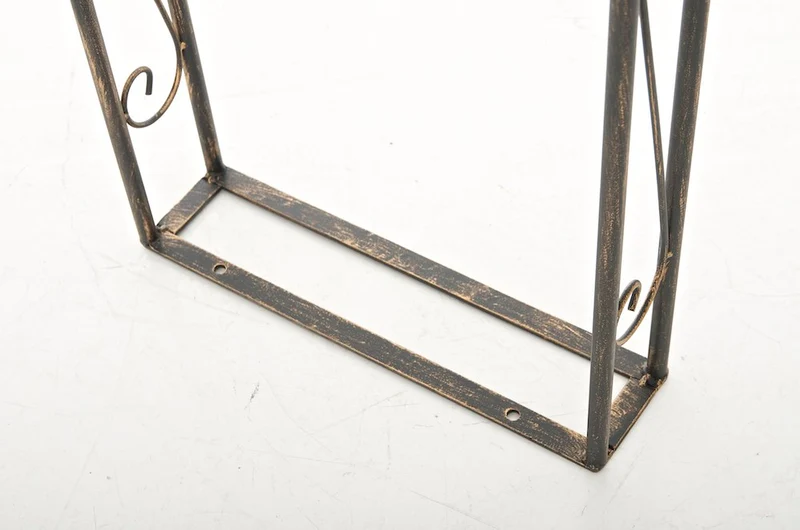Arche à rosiers plantes grimpantes décoration jardin 144x128 cm en métal bronze 10_0003938