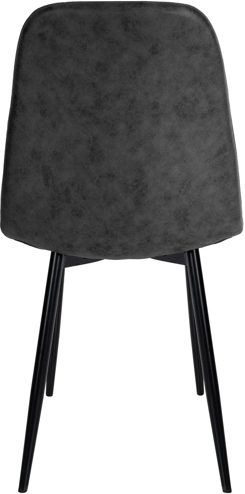 Lot de 4 chaises de salle à manger design moderne avec pieds en métal noir assise PVC noir 10_0001823
