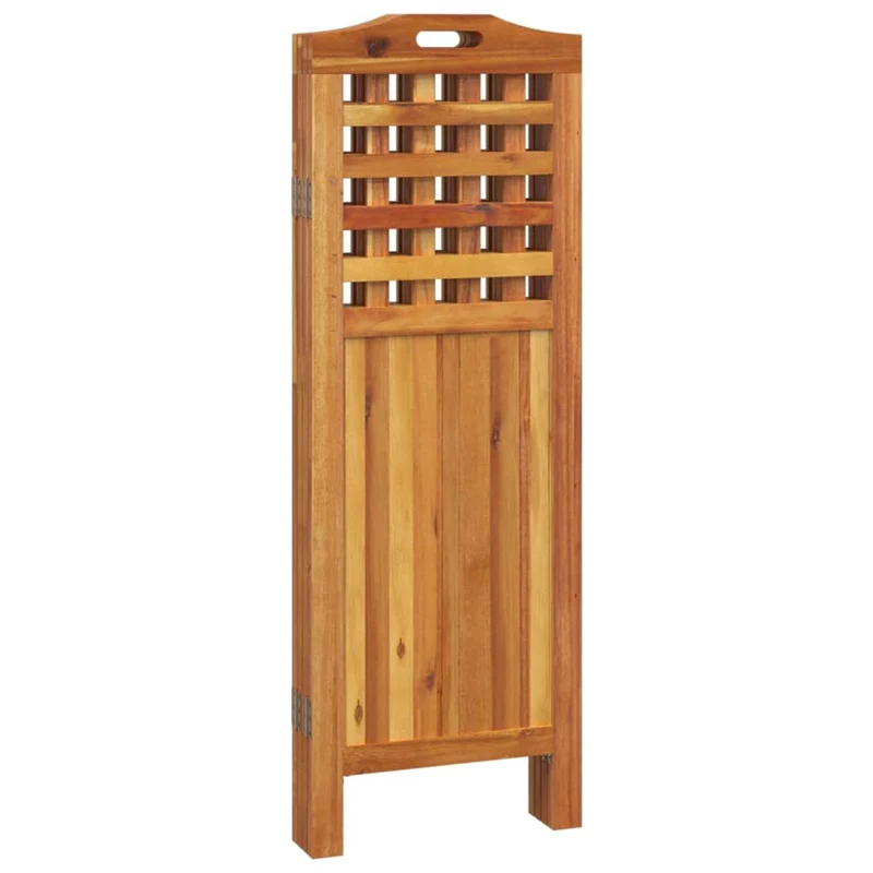 Paravent séparateur de pièce cloison 4 panneaux 162x2x115 cm bois d'acacia marron DEC030820