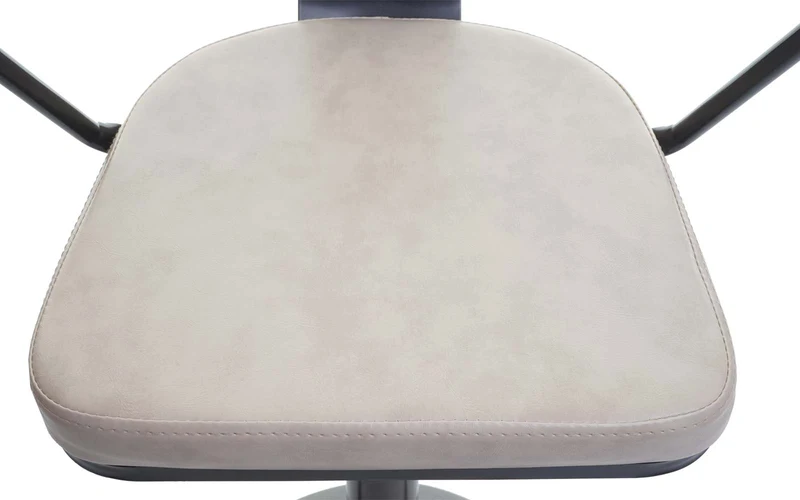 Lot de 2 tabourets de bar avec accoudoirs réglable en hauteur design industriel rotatif vintage noir-crème 04_0007462