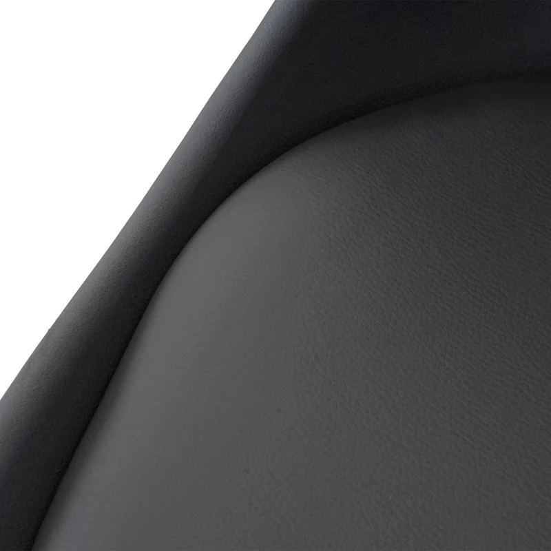 Lot de 6 chaises pivotantes réglables en hauteur en PVC rotatif en PVC et plastique noir piètement chromé 04_0000703