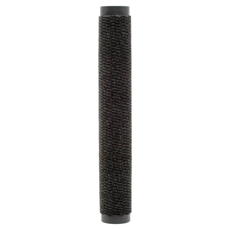Paillasson de porte d'entrée en polypropylène touffeté noir support en caoutchouc antidérapant 60 x 150 cm DEC040668