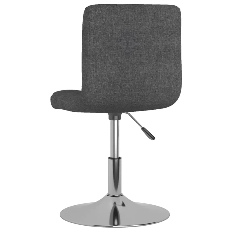 Chaise pivotante de salle à manger x1 en tissu gris foncé et acier chromé DEC025144