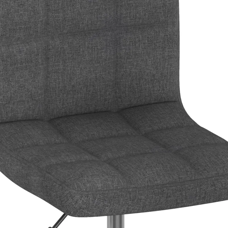 Chaise pivotante de salle à manger x1 en tissu gris foncé et acier chromé DEC025144