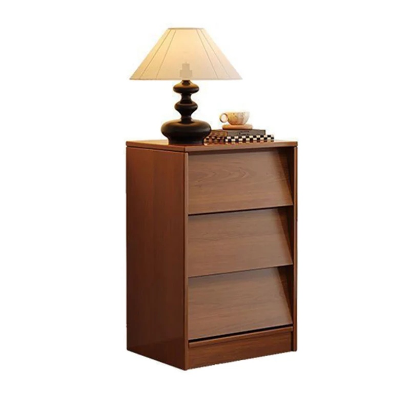 Traditional Vintage Venetian Blind Rectangular Eco-Friendly Engineered Wood Fiberboard Carbon Steel Storage Cabinet 3-Drawer For Living Room