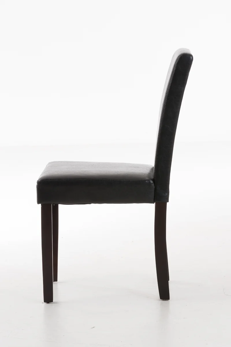 Chaise de salle à manger x1 design moderne en PVC marron et pieds en bois marron 10_0002017