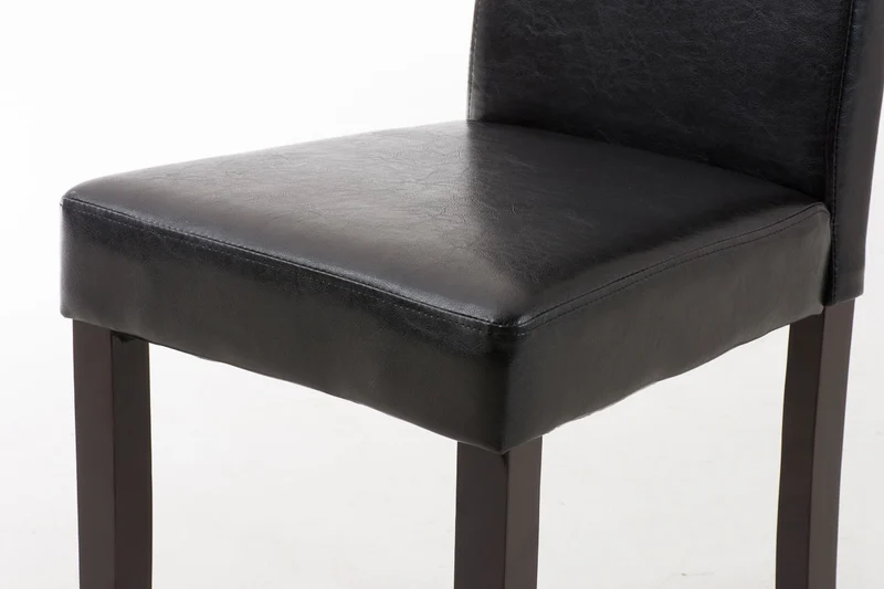Chaise de salle à manger x1 design moderne en PVC marron et pieds en bois marron 10_0002017