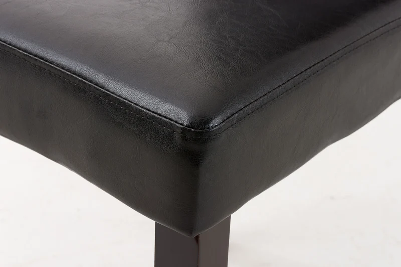 Chaise de salle à manger x1 design moderne en PVC marron et pieds en bois marron 10_0002017