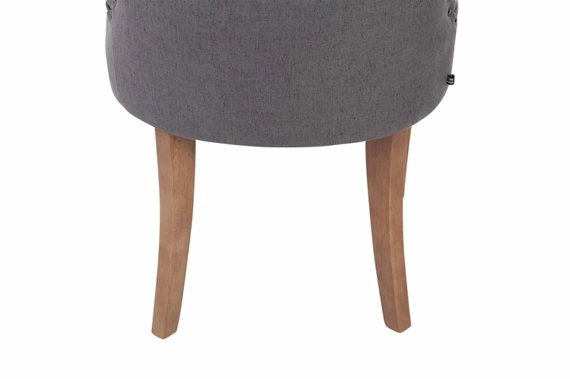 Lot de 2 chaises de salle à manger avec boutons décoratives assise en tissu gris foncé 10_0001525