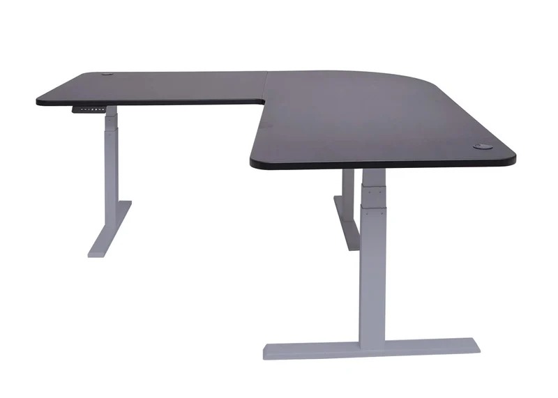 Bureau d angle électrique réglable en hauteur 3 moteurs 178x178 cm 84 kg HDF acier noir 04_0010929