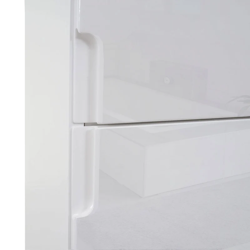 Armoire murale de salle de bain 150x30x30 cm finition brillante avec 2 portes verre blanc 04_0011298