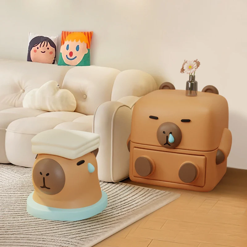 Contemporary Creative Kids Resin Cartoon Dolphin Shaped Low Stool Backless Armless For Living Room