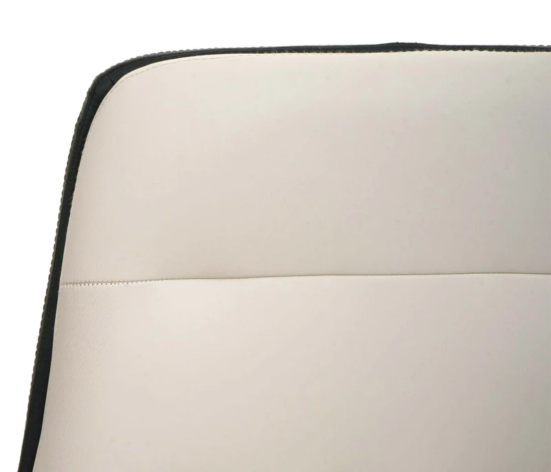 Lot de 2 tabourets de bar pivotants 360° réglables en hauteur avec dossier similicuir crème beige métal noir 04_0007463