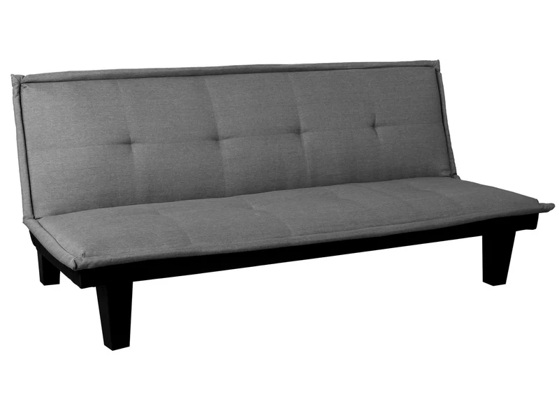 Canapé convertible 3 places avec dossier réglable fonction lit tissu gris foncé 04_0011169