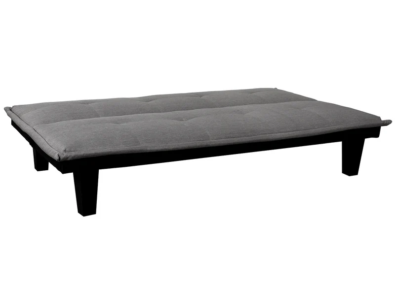 Canapé convertible 3 places avec dossier réglable fonction lit tissu gris foncé 04_0011169