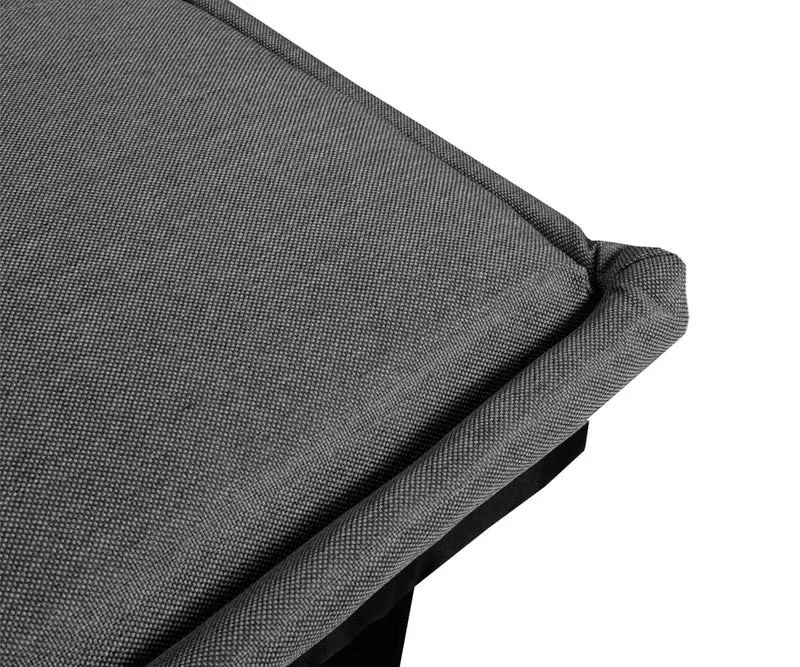 Canapé convertible 3 places avec dossier réglable fonction lit tissu gris foncé 04_0011169