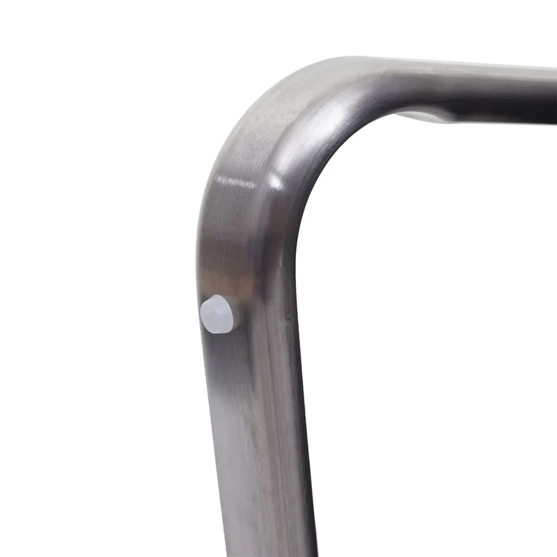 Banc de salle à manger rembourré avec dossier 160 cm tissu polyester gris acier inoxydable brossé 04_0010904