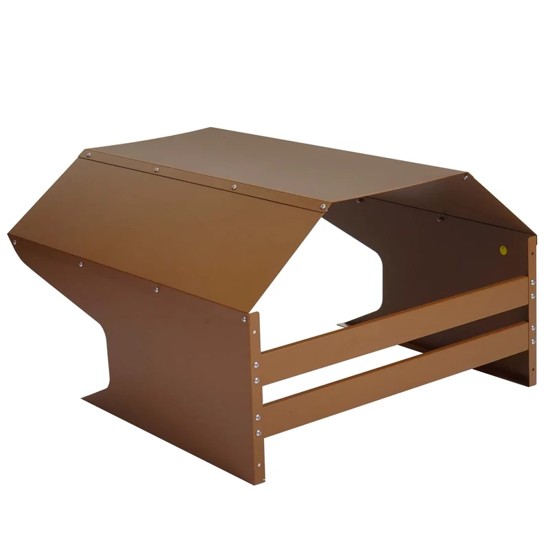 Abri de jardin pour robot tondeuse extérieur 40 x 59 x 69 cm protection intempéries design moderne en métal marron 04_0010376