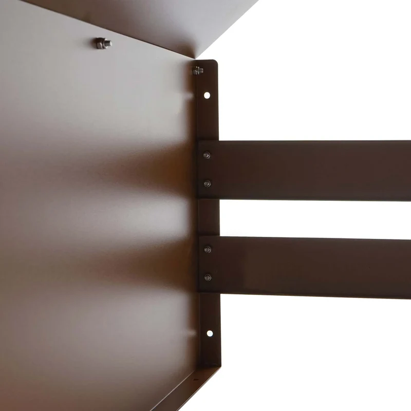 Abri de jardin pour robot tondeuse extérieur 40 x 59 x 69 cm protection intempéries design moderne en métal marron 04_0010376