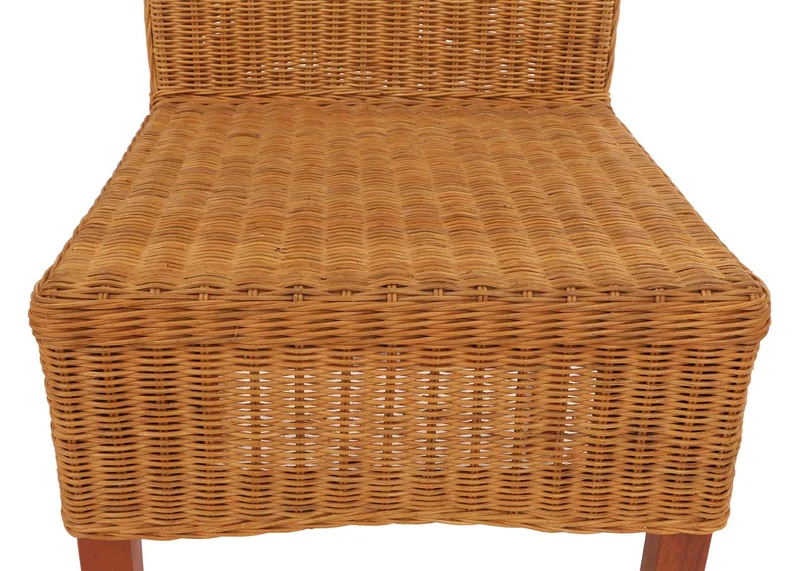 Lot de 2 chaises de salle à manger en rotin en bois d’acajou rotin naturel 04_0011527