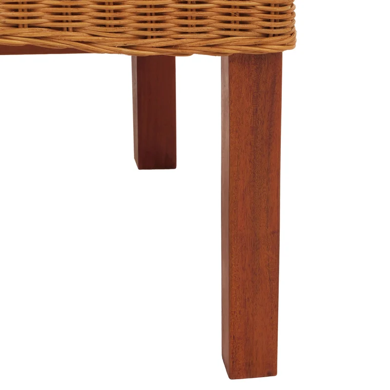 Lot de 2 chaises de salle à manger en rotin en bois d’acajou rotin naturel 04_0011527