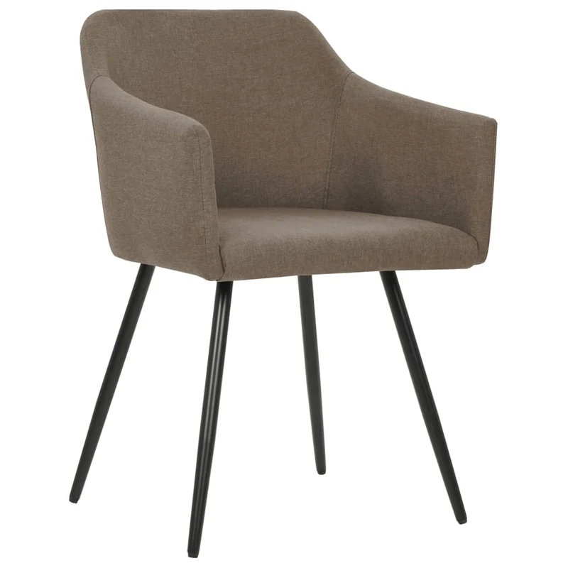 Lot de 2 chaises de salle à manger cuisine confortable et moderne en tissu taupe CDS021058