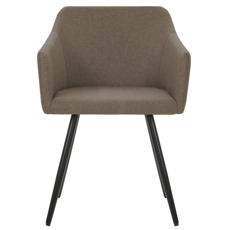 Lot de 2 chaises de salle à manger cuisine confortable et moderne en tissu taupe CDS021058