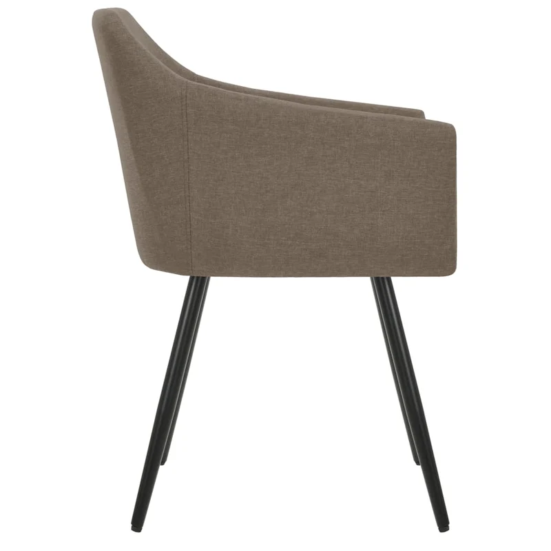 Lot de 2 chaises de salle à manger cuisine confortable et moderne en tissu taupe CDS021058